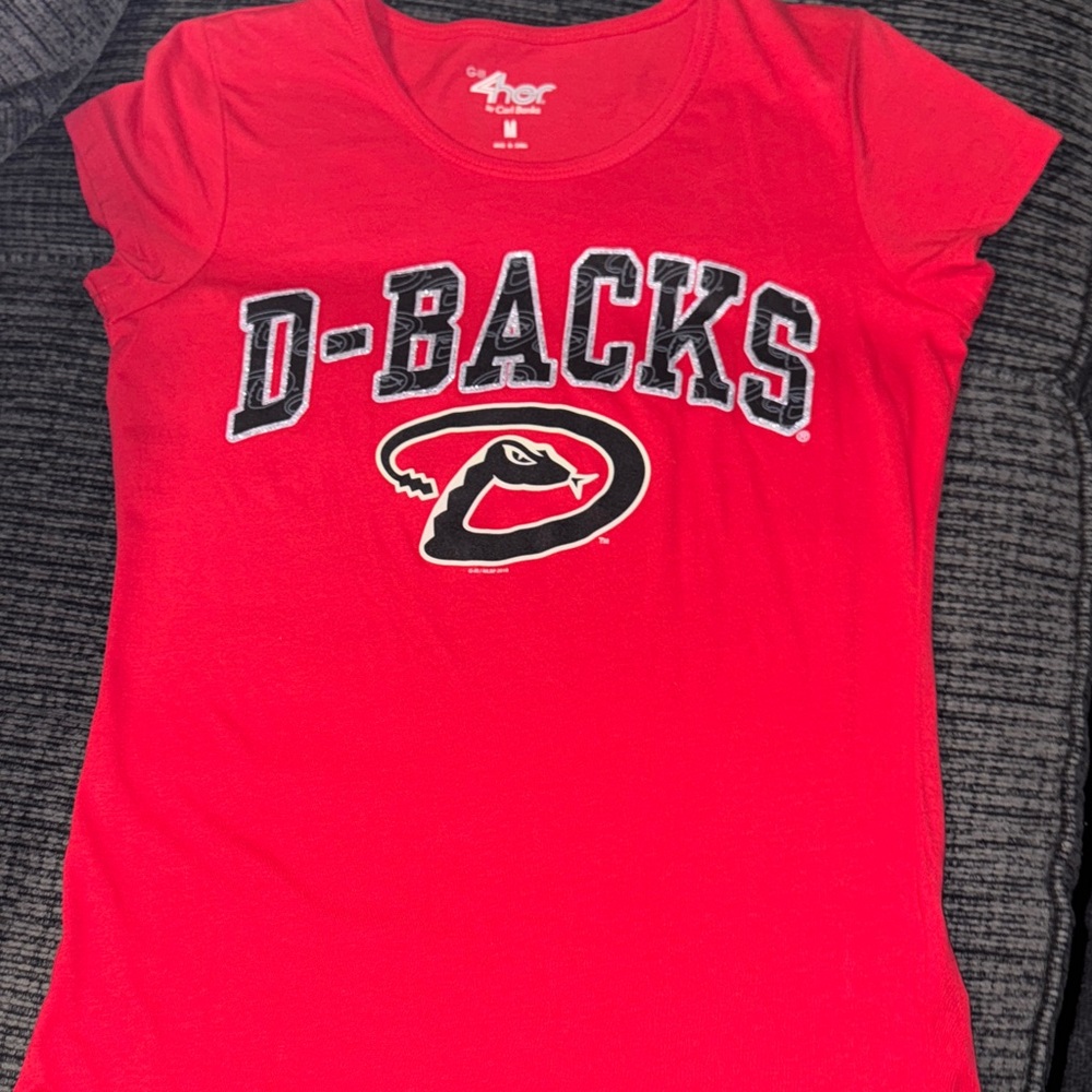 Womens Red D-Backs Graphic T-Shirt